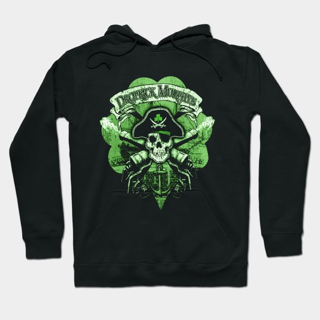 st patrick green skull ounk band Hoodie by WalkTogether
